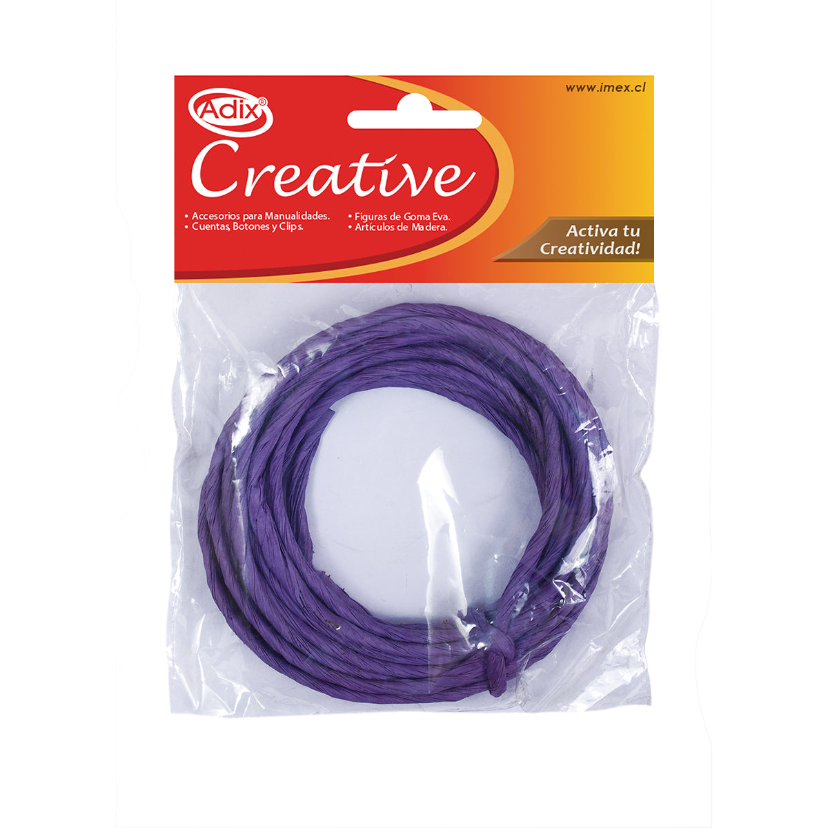 Cordeles,de Papel 5m Violeta pk/1pz. CREATIVE