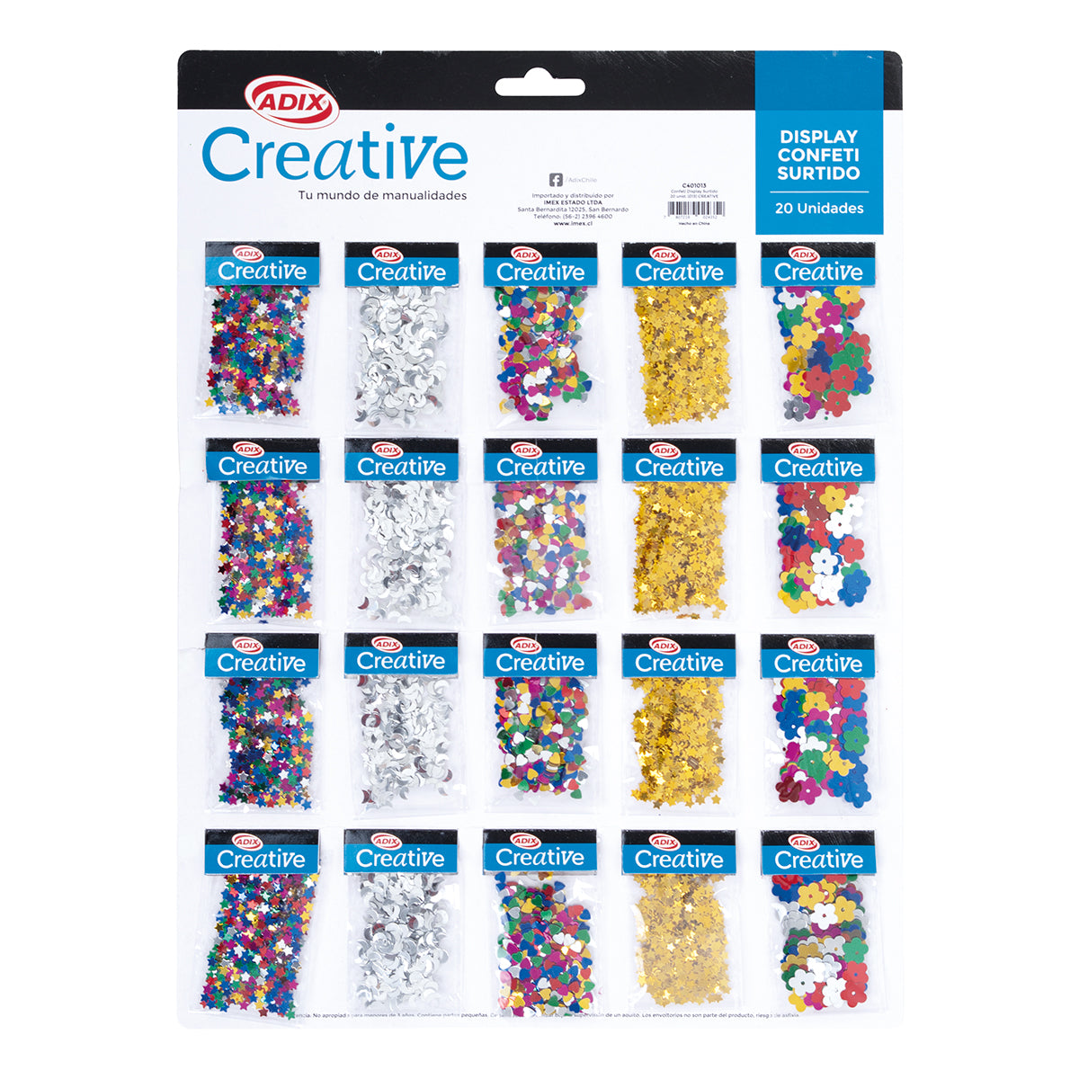 Confeti Display Surtido 20u (013) CREATIVE