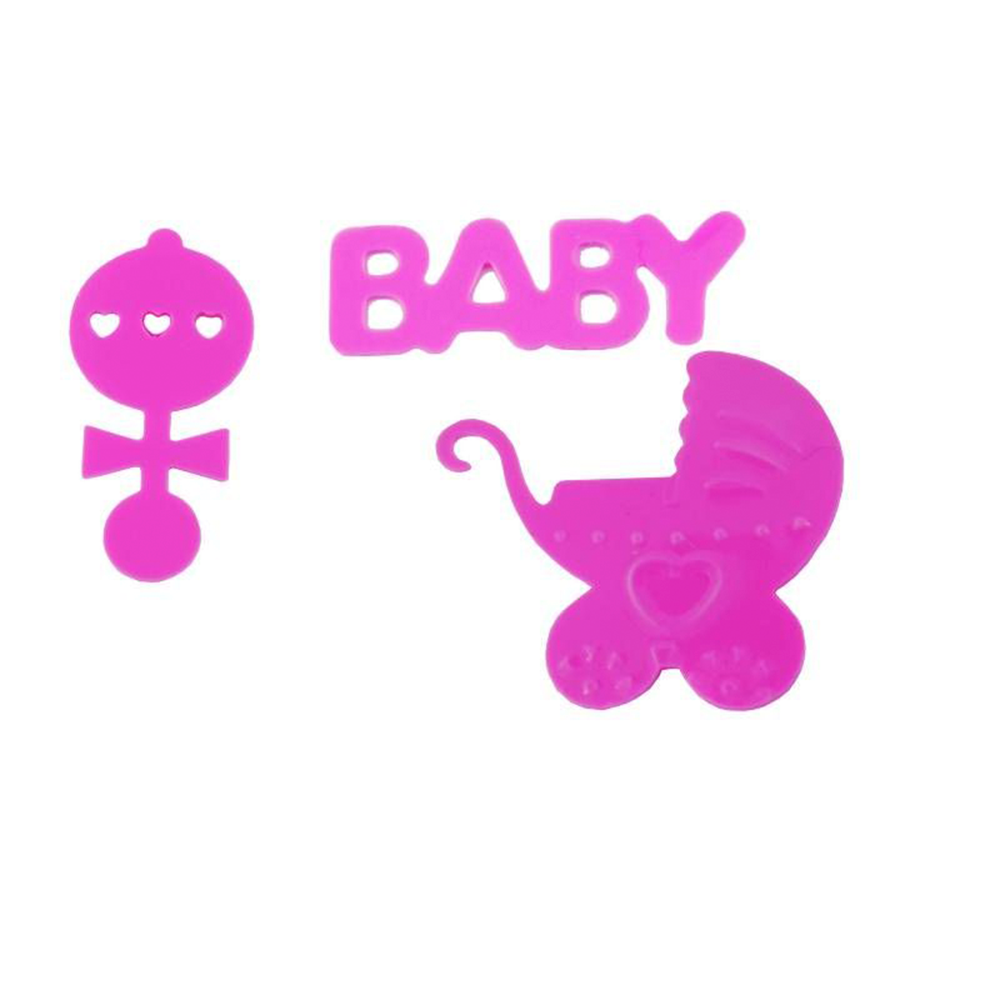 Set Confeti Baby Shower Rosado 21gr. pk/3pz. CREATIVE