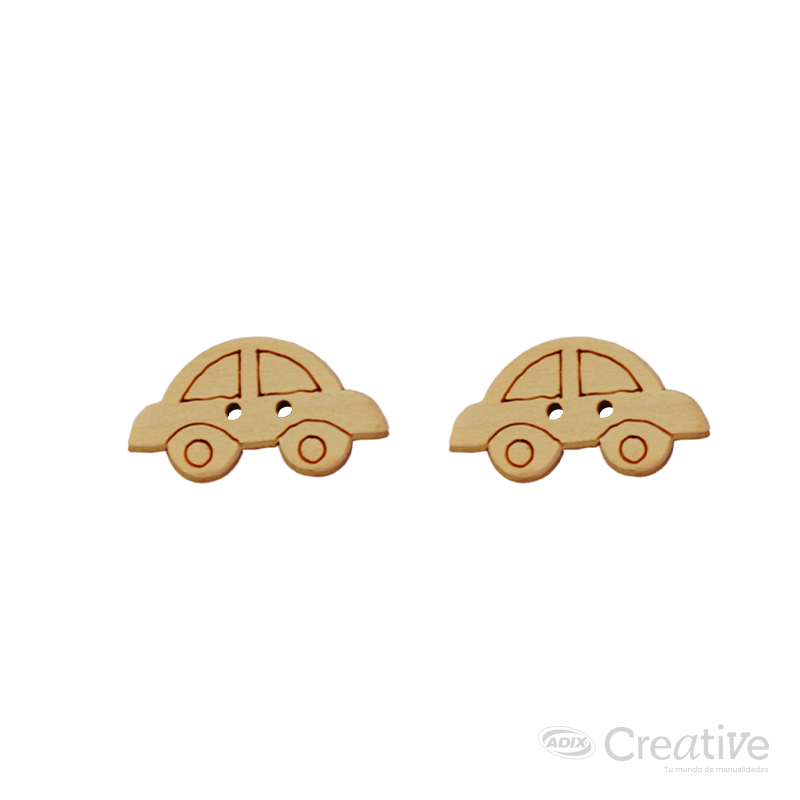 Boton Madera Auto 30u. CREATIVE