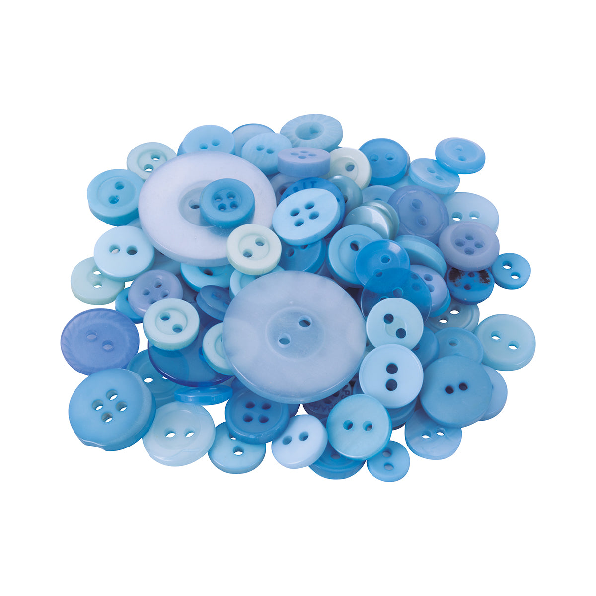 Botónes de  Plástico Surtido Celeste pk/25g (011) CREATIVE