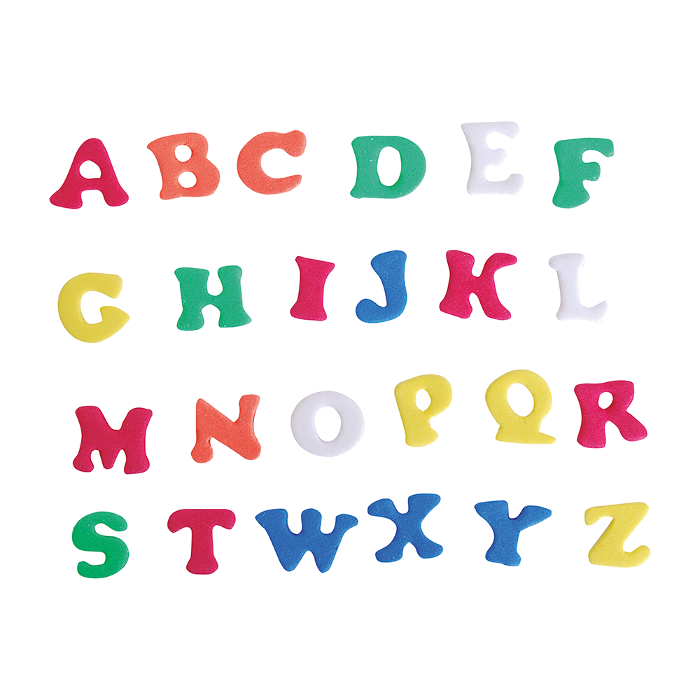 Letras de goma eva adhesivas pk/135unidades 1.4x1.4cm.(0.55 x 0.55") CREATIVE