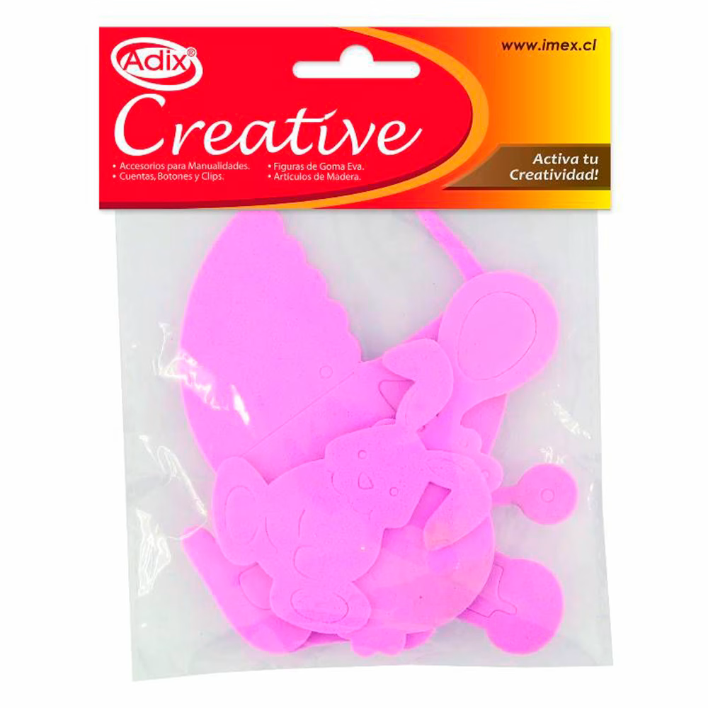 Set Baby Shower de Goma Eva Rosado pk/9pz. CREATIVE