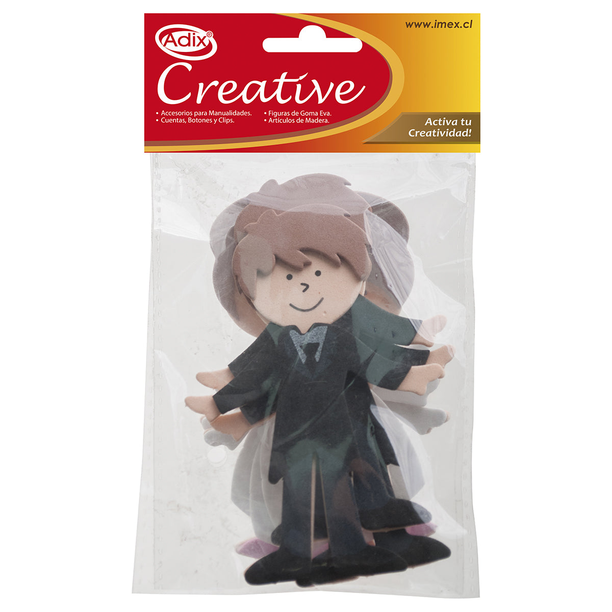 Novios de Goma Eva adhesiva pk/6pz. CREATIVE