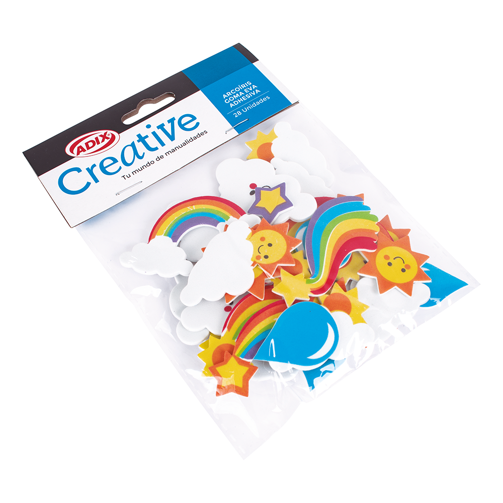 Arcoíris Goma Eva 28u (106) Adhesiva CREATIVE