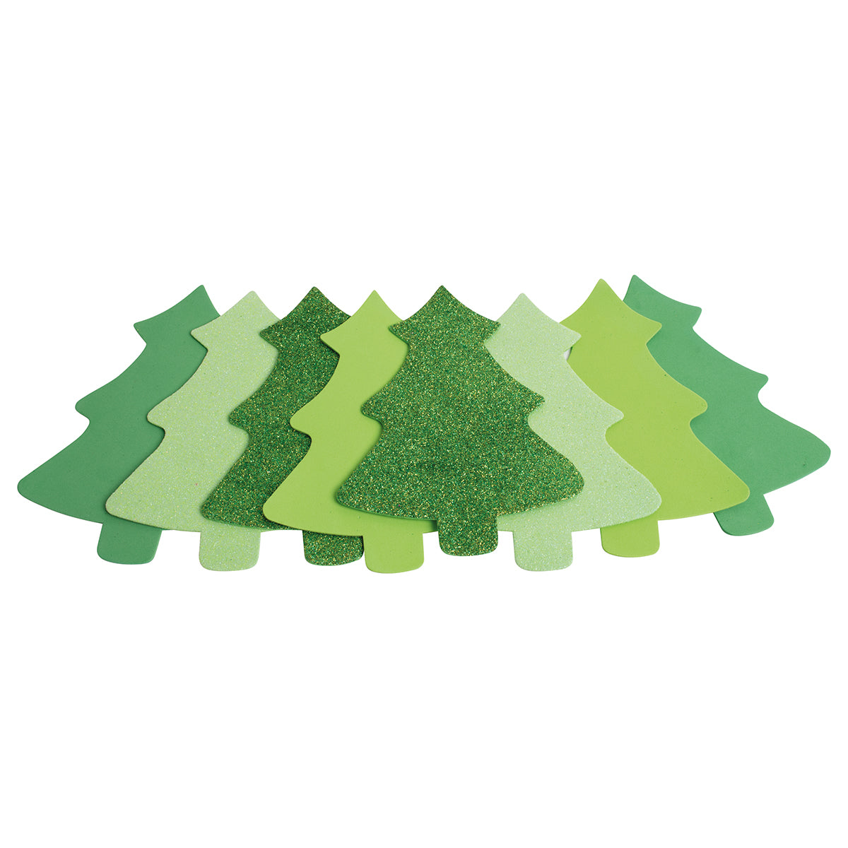 Árboles Navideños Goma Eva Glitter pk/8u (110) CREATIVE