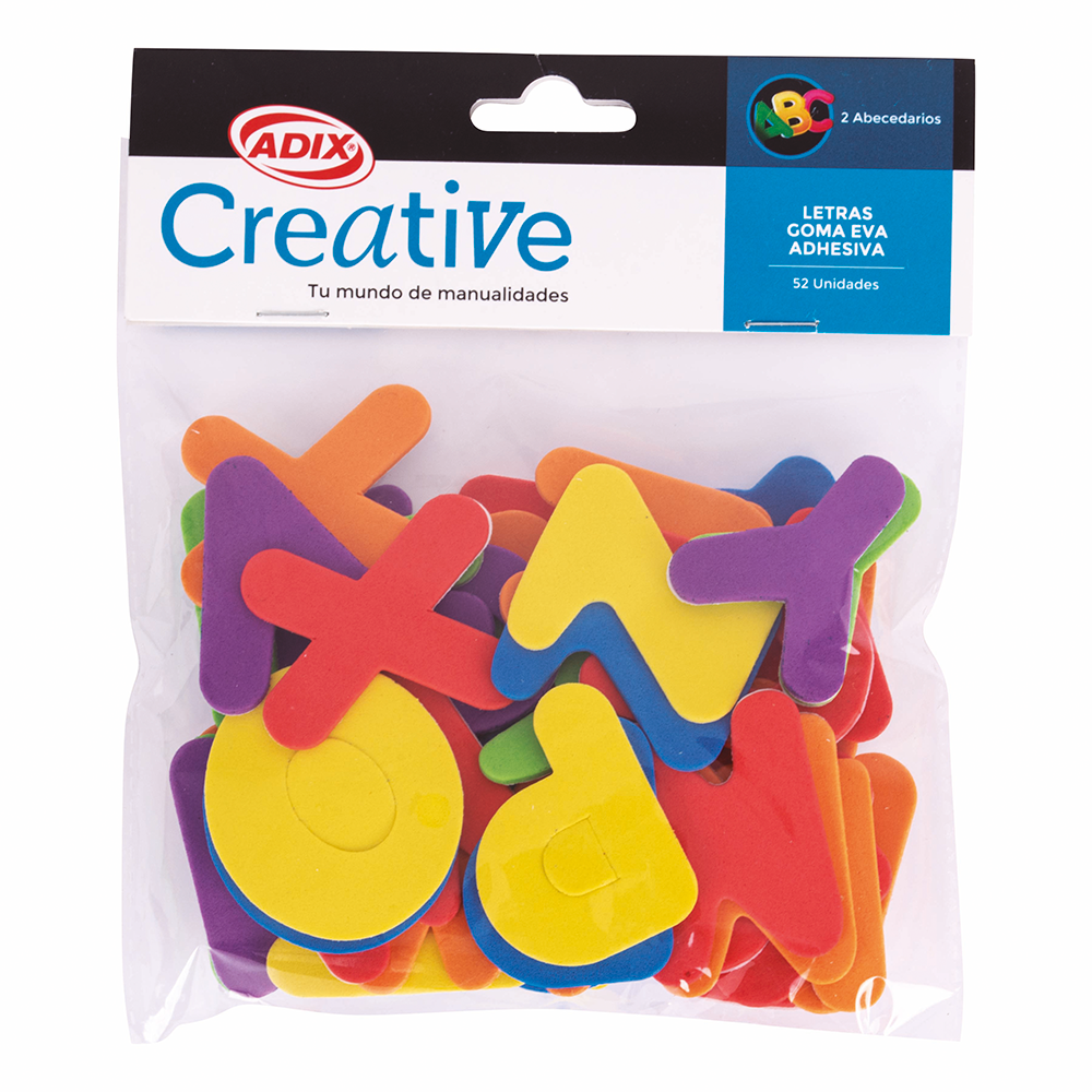 Letras Goma Eva Adhesivas pk/52u CREATIVE