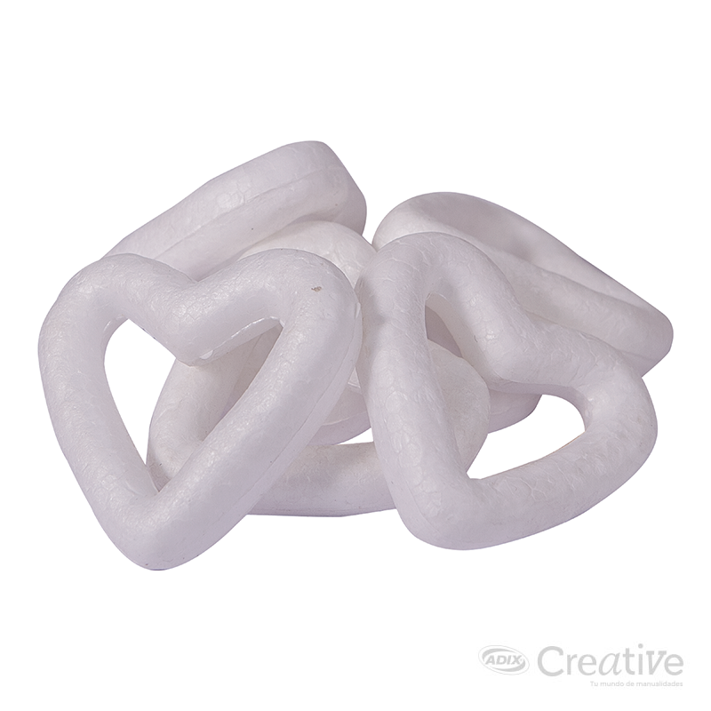 Anillo Poliestireno Corazón 6u (004) CREATIVE