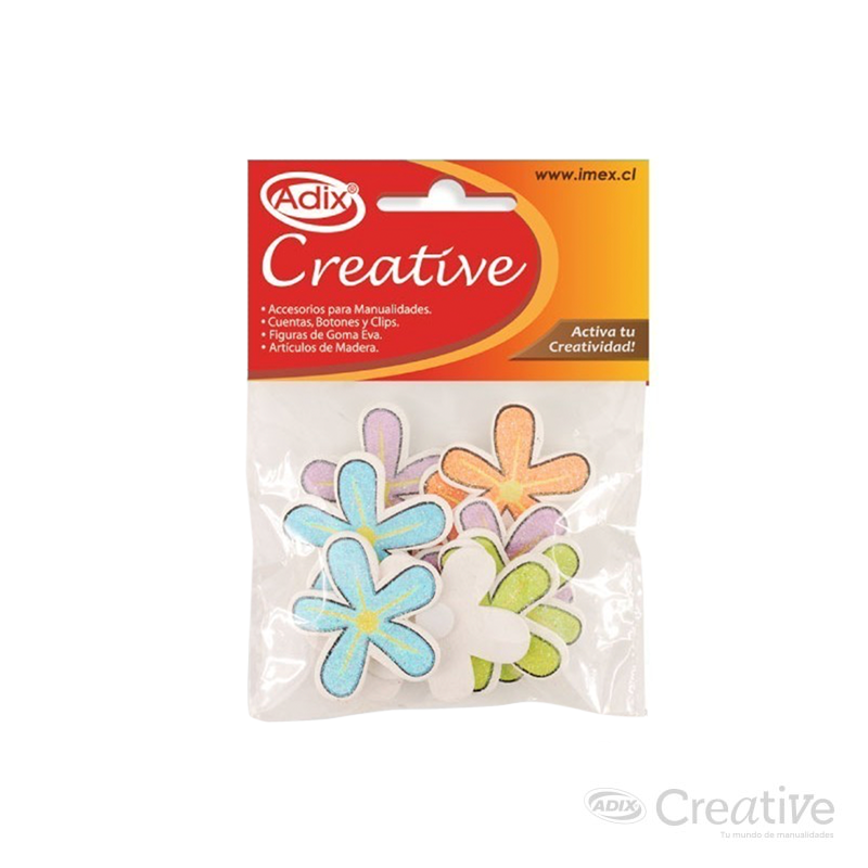 Flores de Madera pk/10pz. CREATIVE