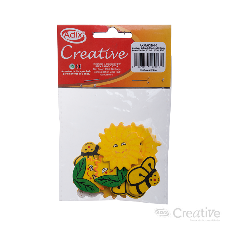 Abejas y Soes de Madera pk/10pz. CREATIVE