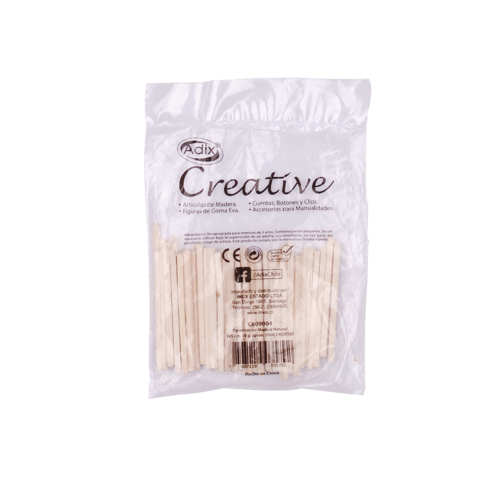 Palotín Madera Natural 18g (004) CREATIVE