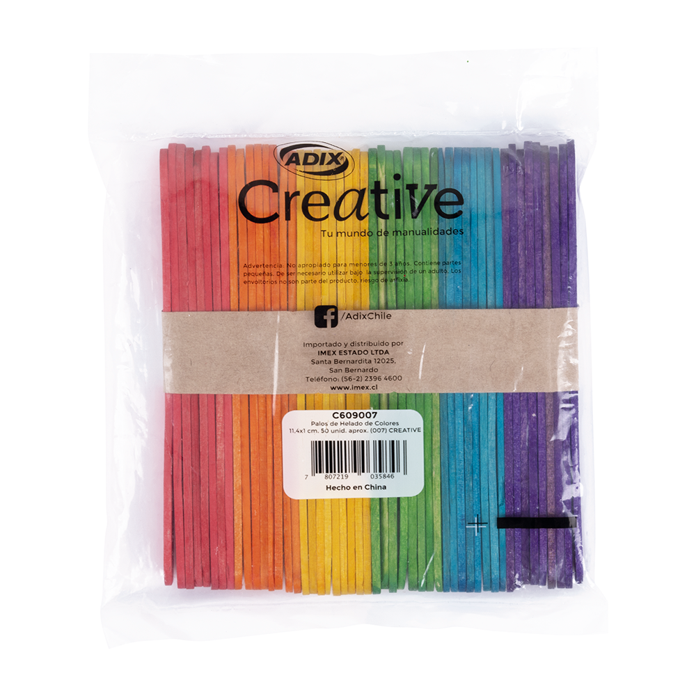 Palo Helado Color 11.5cm (4.5") pk/50u. CREATIVE