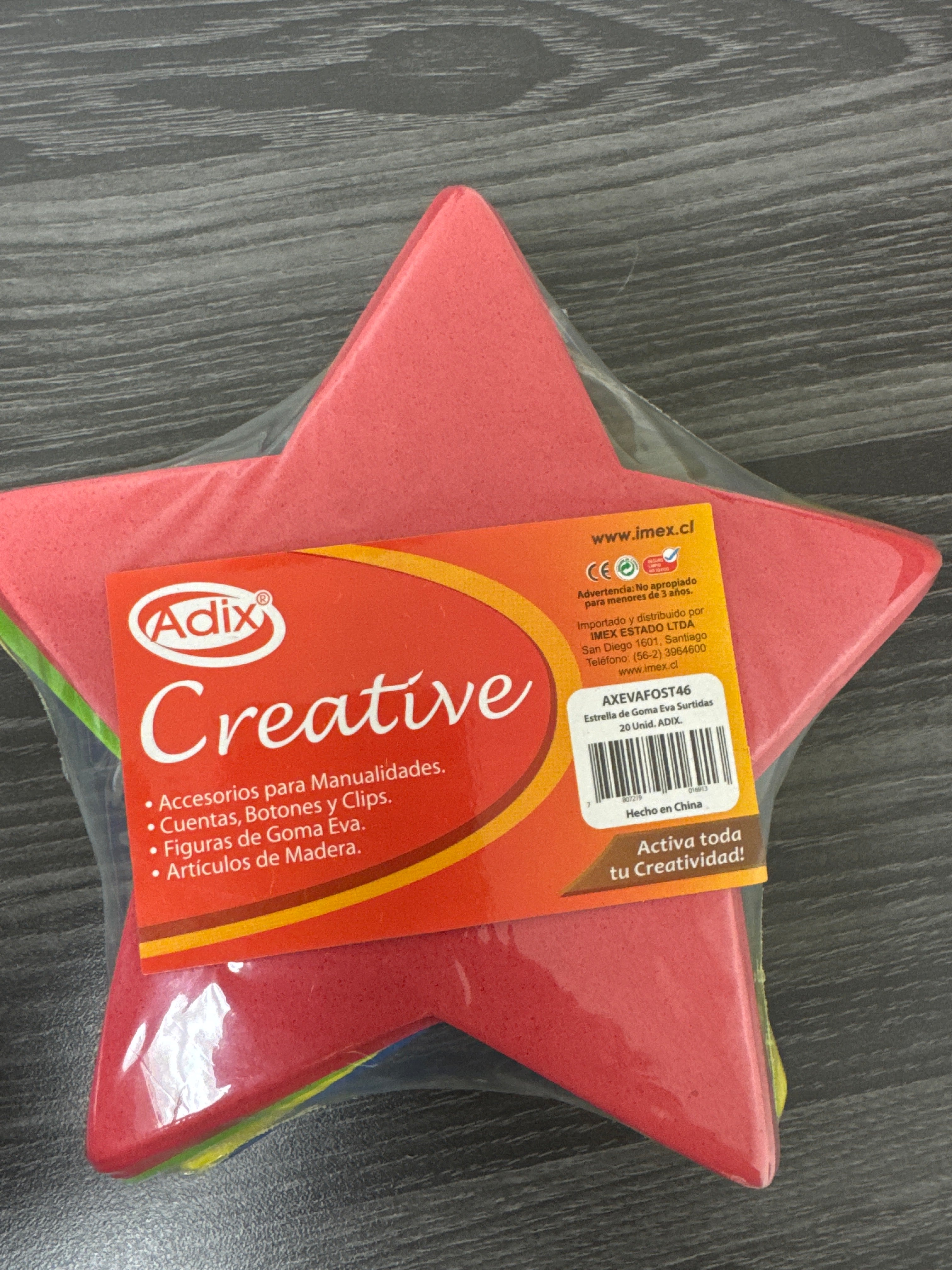Estrella Goma Eva 20u Crative