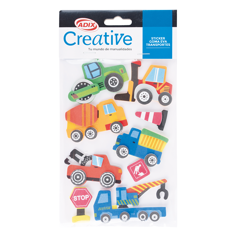 Sticker Goma Eva Transporte Surt pk/10u.(074) CREATIVE