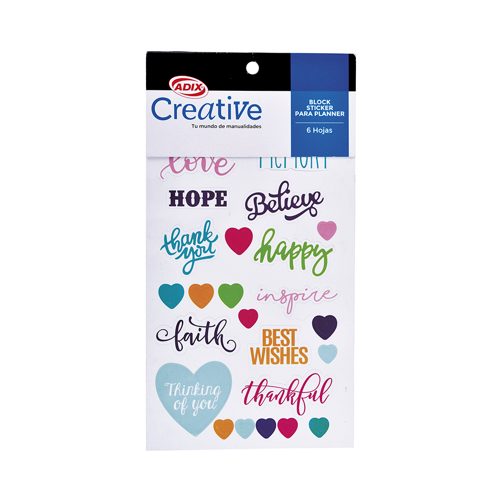 Block Sticker para Planner pk/6hojas CREATIVE