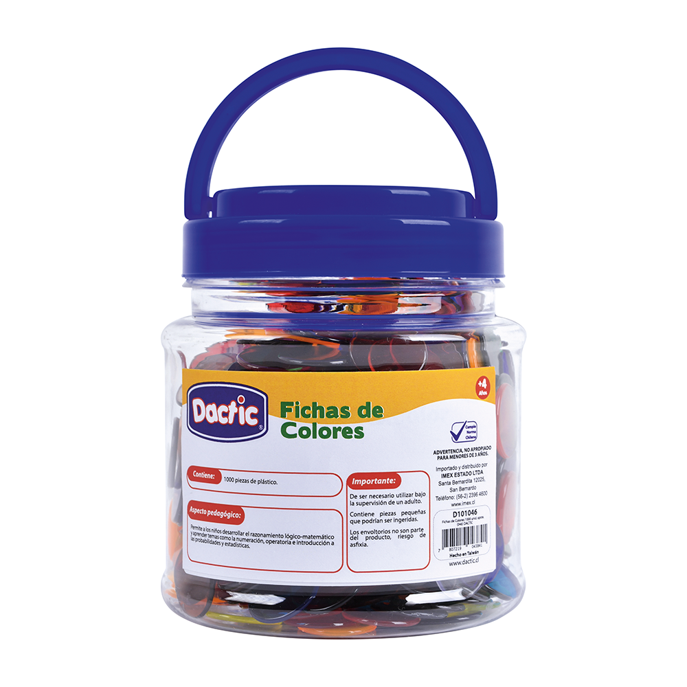 Fichas de Colores 1000 u. DACTIC