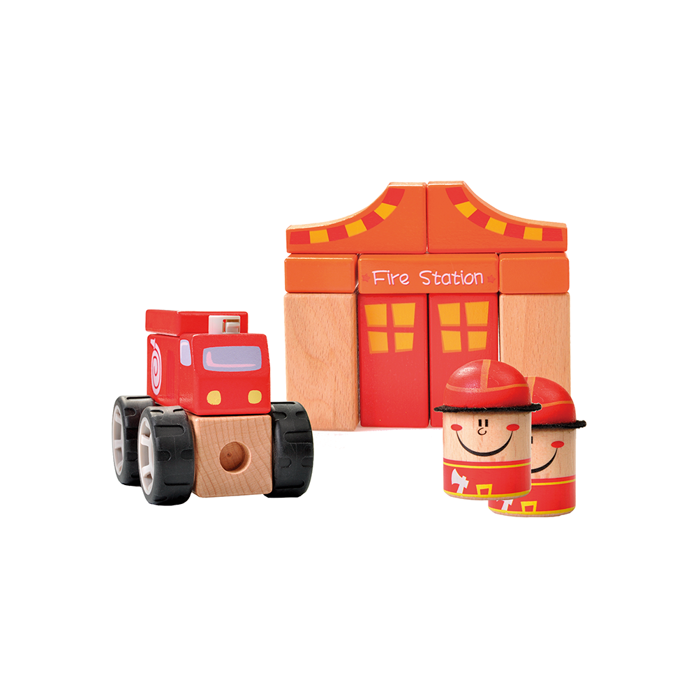 Encaje Estacion Bombero Madera DACTIC