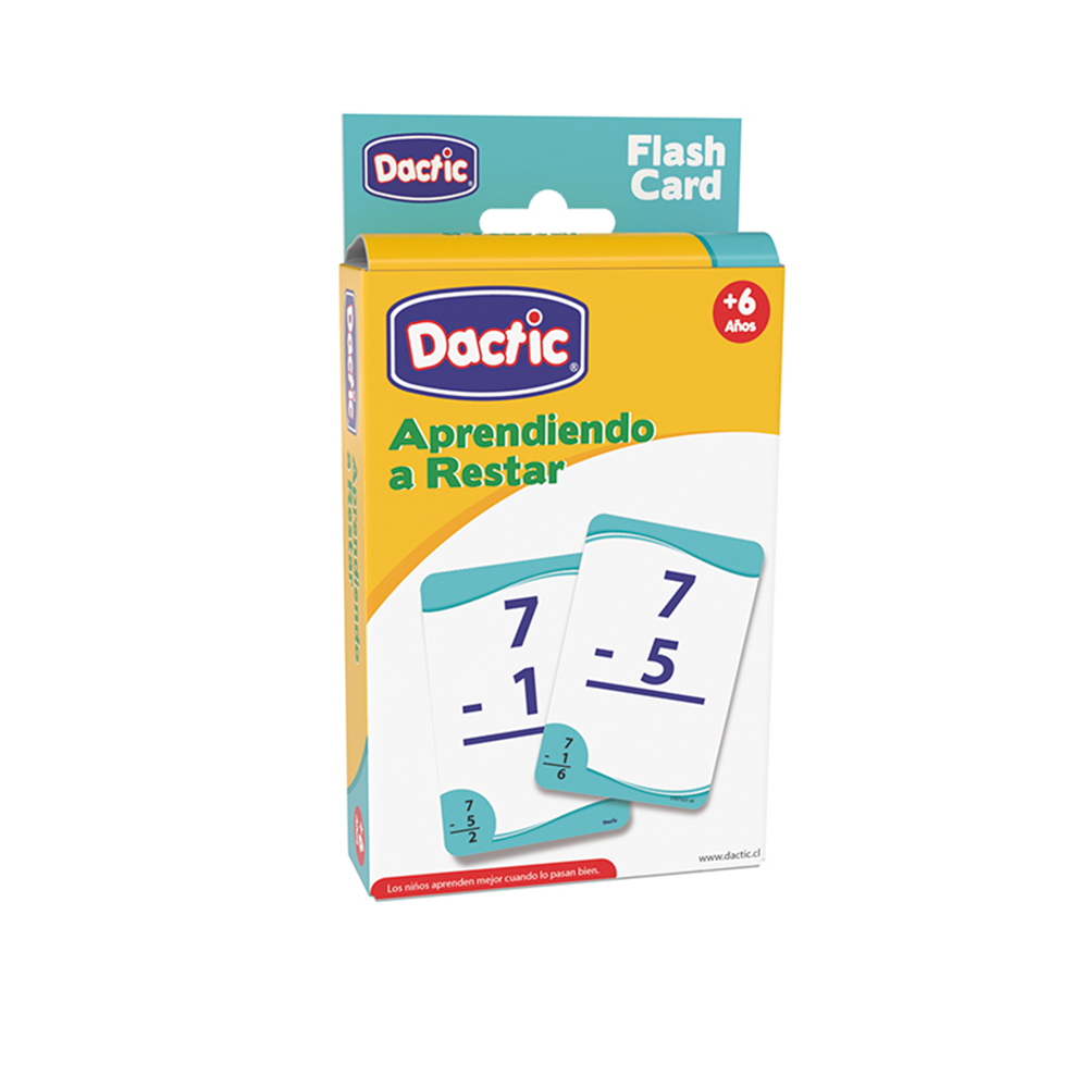 Lámina Aprendiendo a Restar 12x8cm (035) Pk/56pz.DACTIC