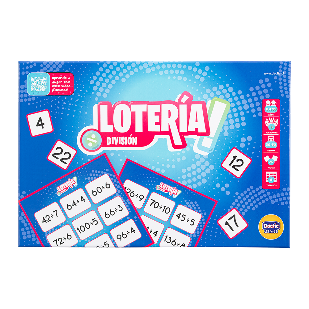 Juego Loteria de Divisiones DACTIC GAMES