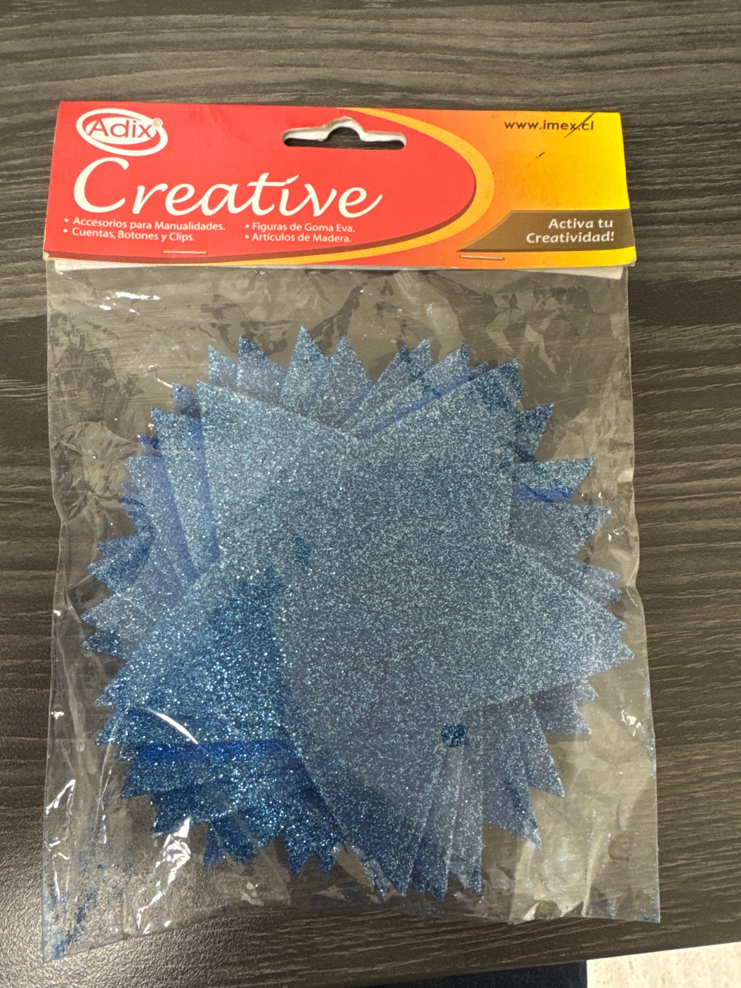 Estrella Goma Eva Glitter 12u (019) CREATIVE