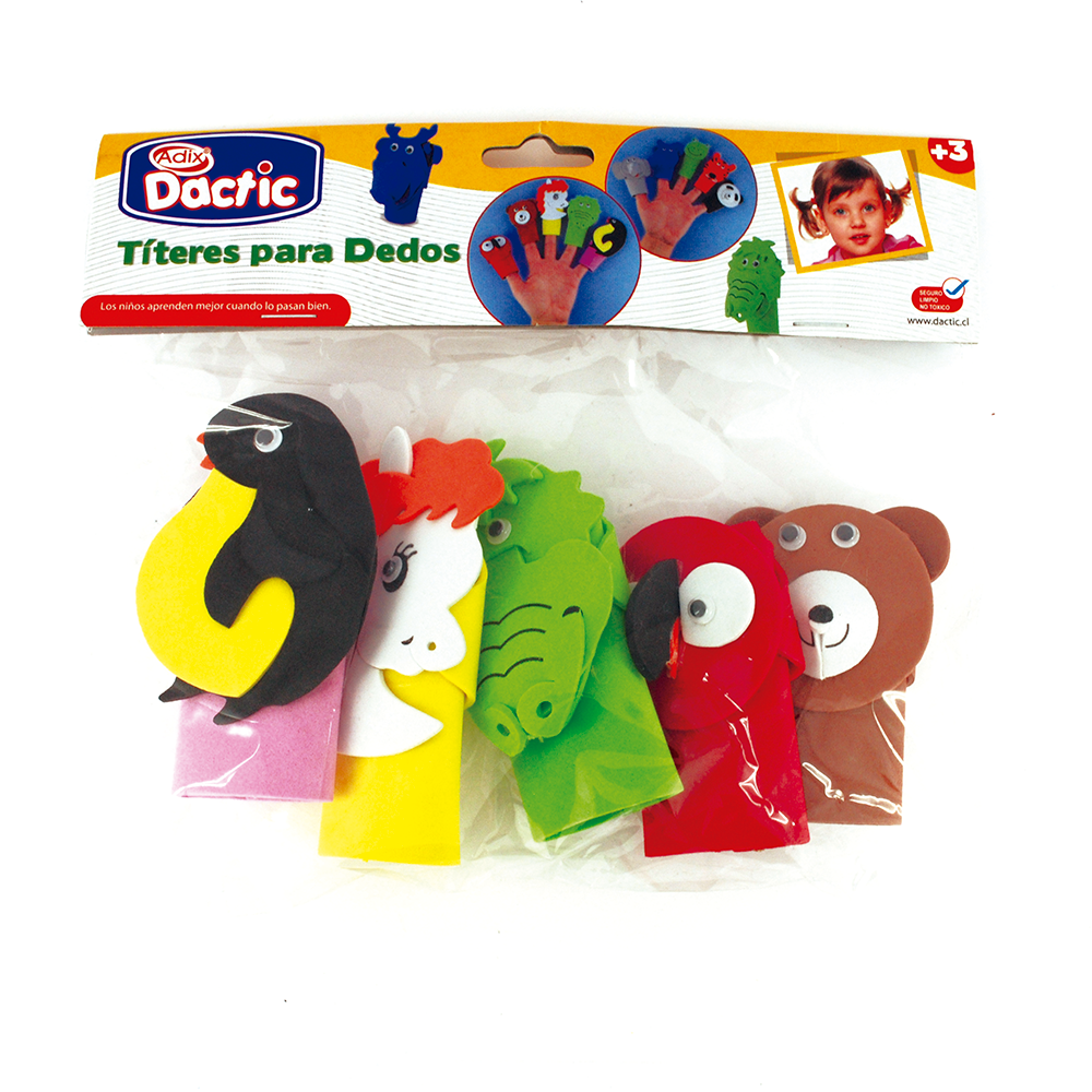Títere Dedo Goma Eva 5u (001) DACTIC