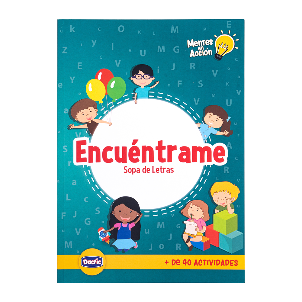 Libro de Aprendizaje Encuentrame Sopa de Letras 50 paginas DACTIC
