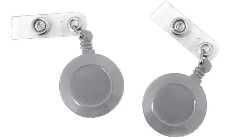 Broche para Gafete plata retractil yoyo /pk/10pz.