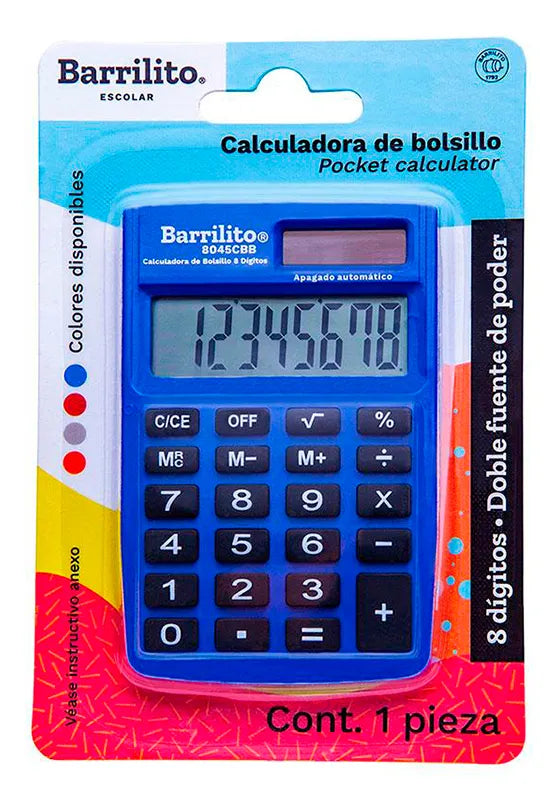 Calculadora de bolsillo 8 digitos ctn/24blister