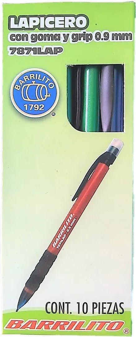 Lapicero c/goma grip .9mm (caja/10)