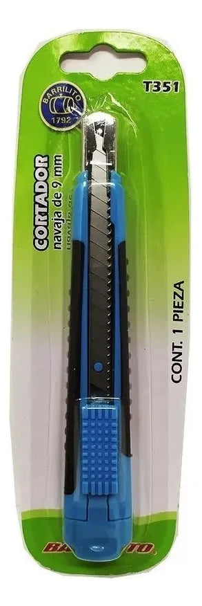 Cortador Mediano con alma de acero de 9mm. b/p,/12pz.