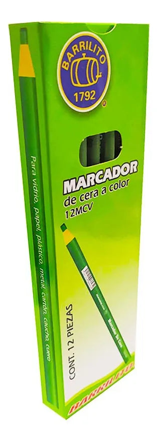 Marcador de Cera color Verde pk/12pz.,ctn/48pk
