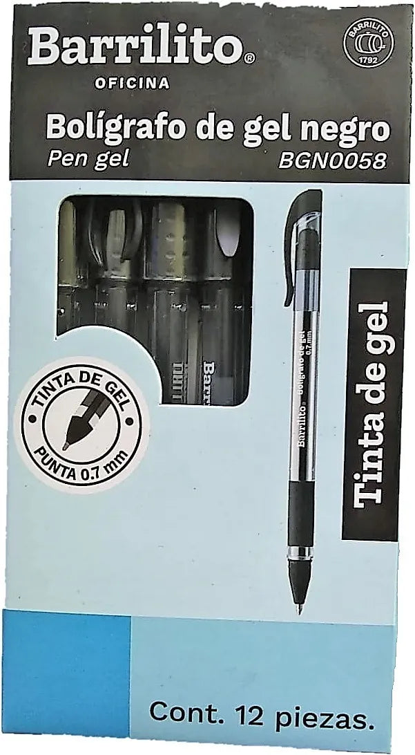 Boligrafo Gel 0.7, caja/12pz.