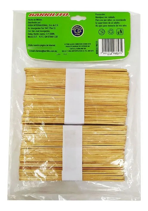 Palitos Planos de Madera pk/60pz. 11.5x 1.0cm(4.53" x 0.39")