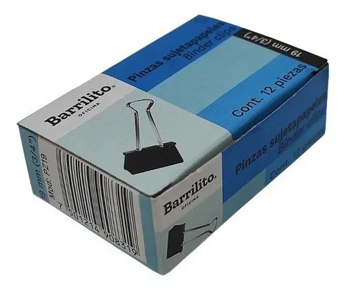 Pinza sujeta papeles 19mm (3/4") pk/12pz. ct/60pk