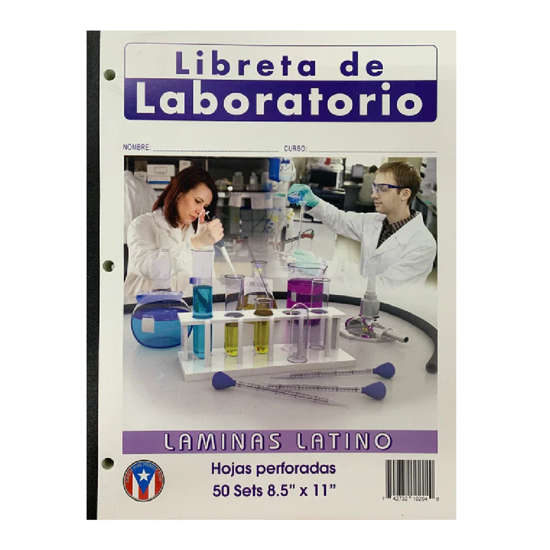 "Laminas Latino:LLB-C Libreta Laboratorio 50 hojas 8 1/2 x 11"