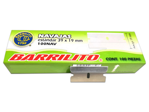 Navajas Estandar pk/100pz.,ctn/10pk