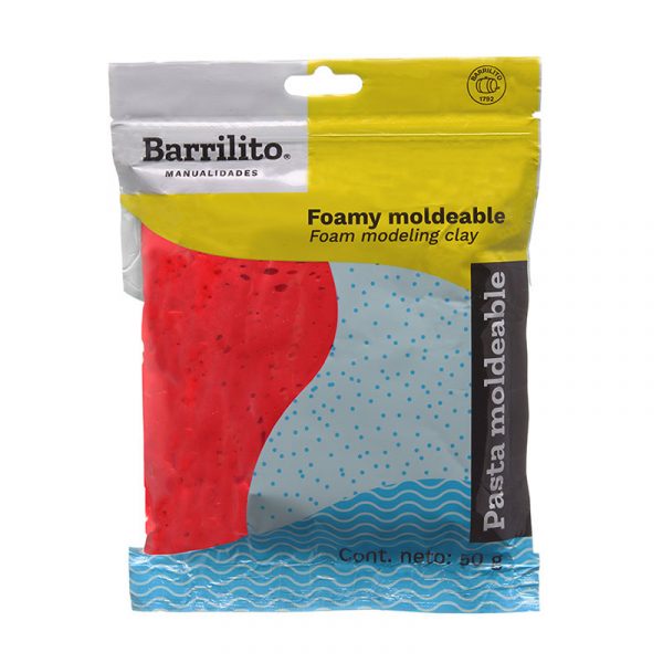 Foamy Moldeable 50gr. color rojo,caja de 48unidades por color,ct/192unidades