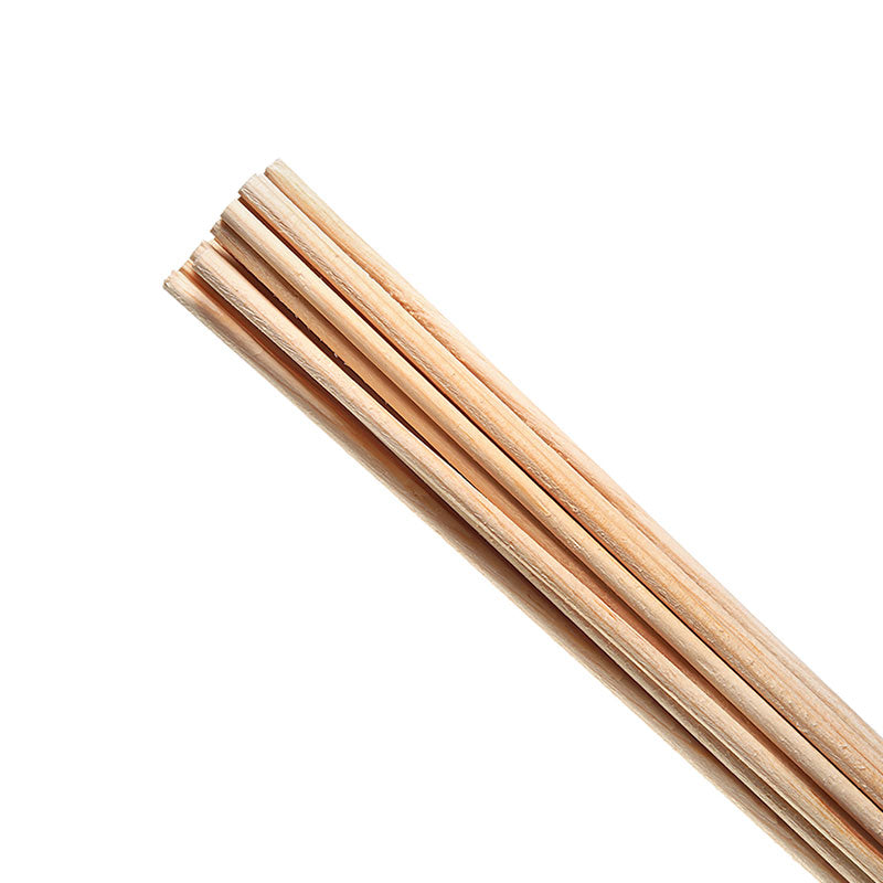Palitos cilindrico de madera 12" pk/25pz.,ctn72pk