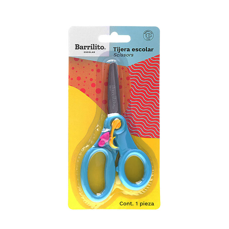 Tijera con resortecaja/24pz.,colores surtidos