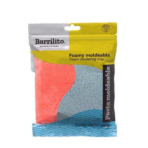 Foamy Moldeable 50gr. color coral,caja de 48unidades por color,ct/192unidades