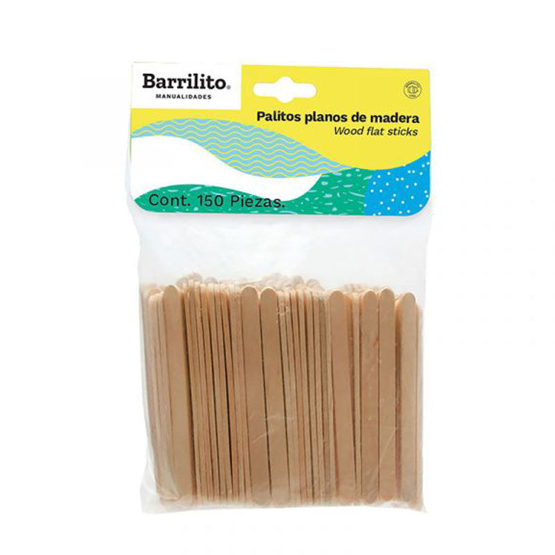 Palitos Cuadrados de Madera Natural, ctn/72pk
