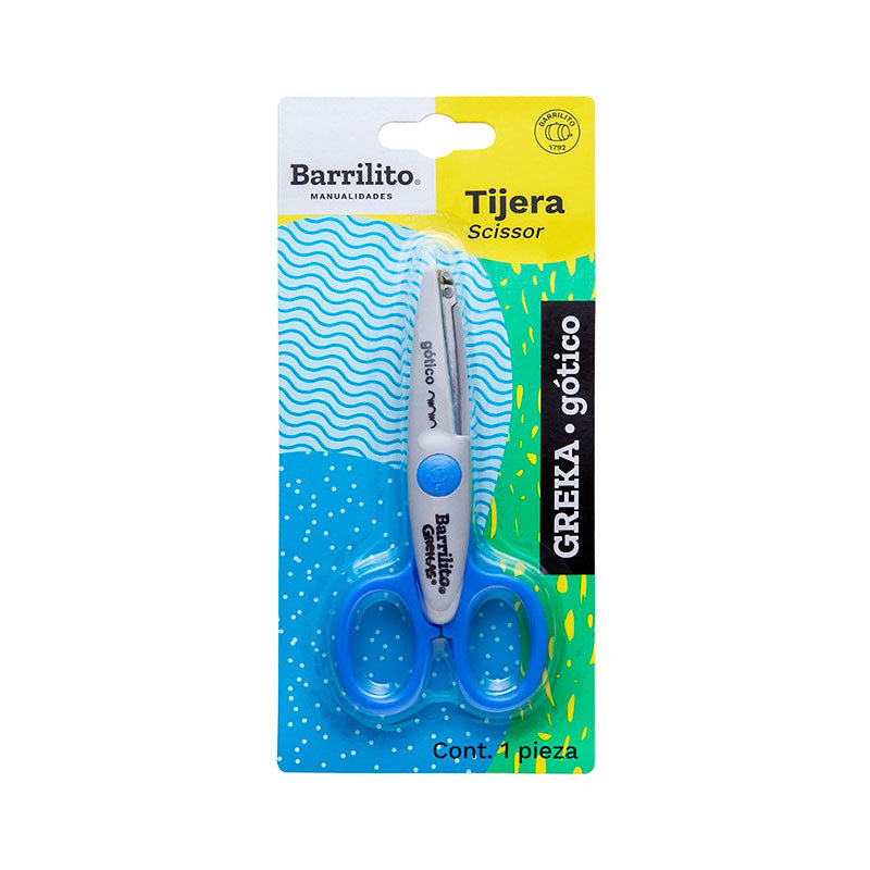 Tijera Greka gotico 13.5cm
paquete de 12pzs, carton de 24pzs
