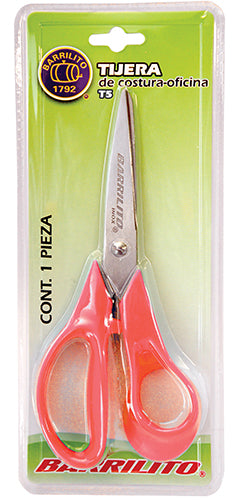 Tijera acero inoxidable costura-oficina 5" blister pack