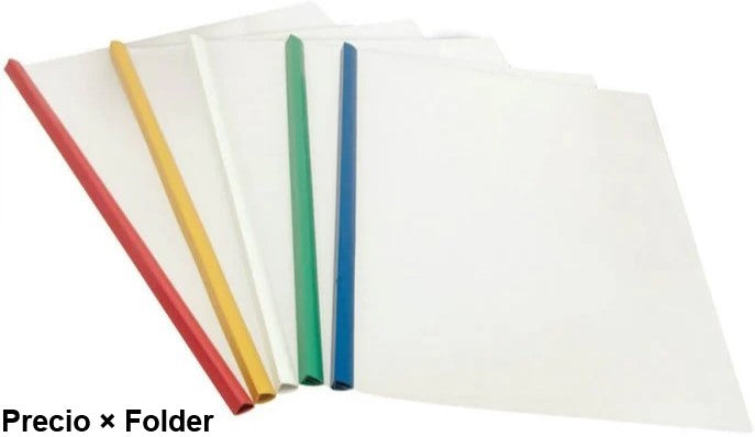 Folder Plastico Oficio con costilla precio por pk/12