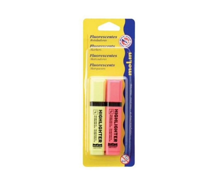 Blister 2 rotuladores fluorescentes Pastel. ctn/144