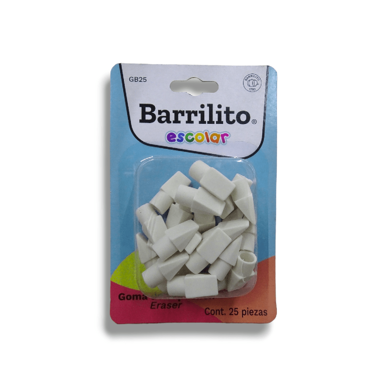Goma de capuchon blanca pk/25pz, blister pack