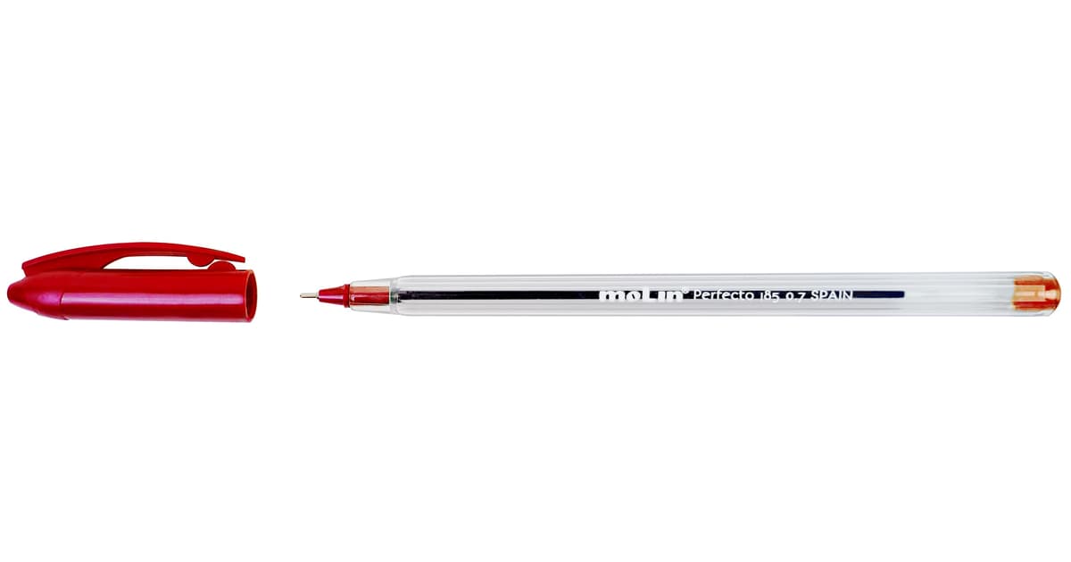 Boligrafo Punta Aguja rojo, caja 12. Ctn/120