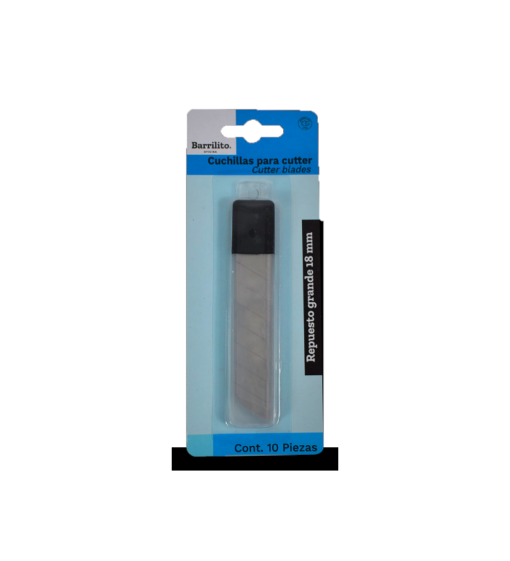 Cuchillas Grandes de Repuesto 18mm pk/10pz. B/P