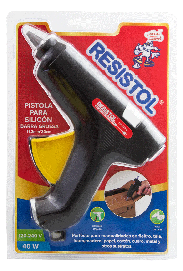 Pistola Silicon Resistol Barra Gruesa 110V-40W Ctn/48pz.