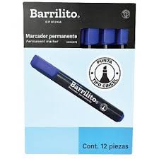 Marcador Permanente Azul Chisel Point Caja/12pz.